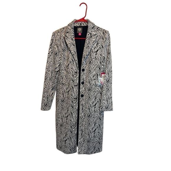 NWT Vince Camuto Long Zebra Print Jacket/Blazer Size 4 - Picture 1 of 3